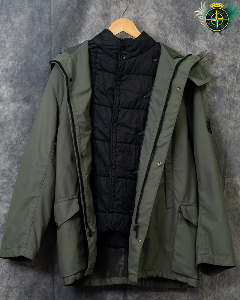 Stone Island Vintage Nylam Riot Mask Jacket Green - M