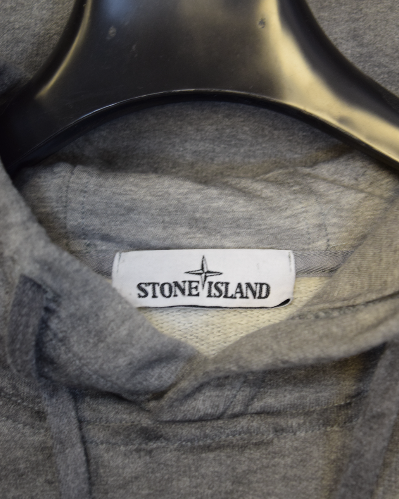 Stone Island Dust Treatment Hoodie Grey detail view