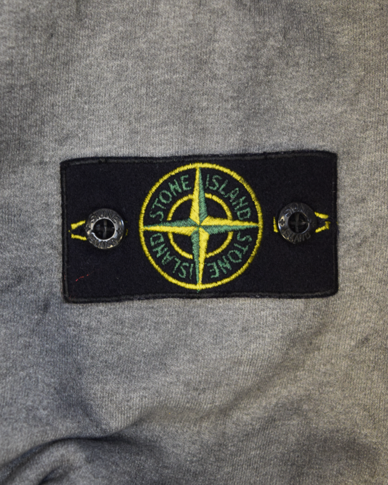 Stone Island Dust Treatment Hoodie Grey detail view