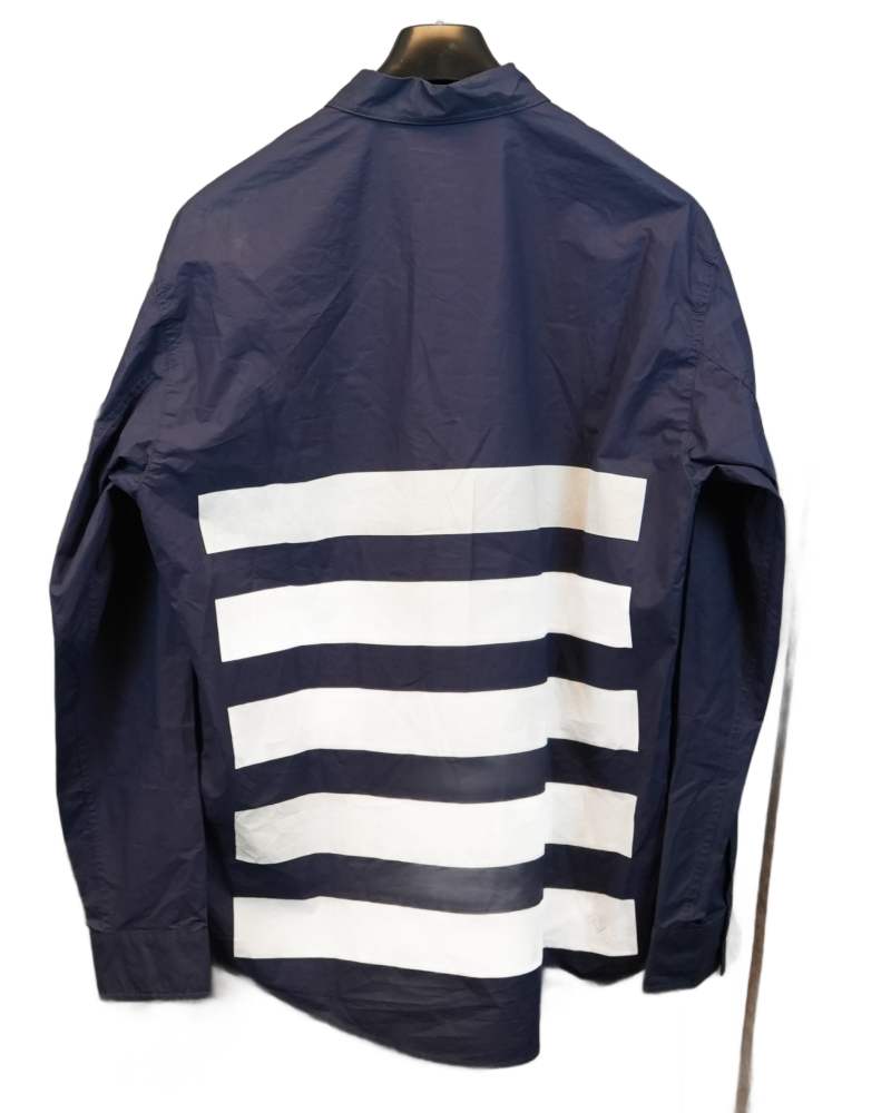 Stone Island Marina Long Sleeve Overshirt Blue back view