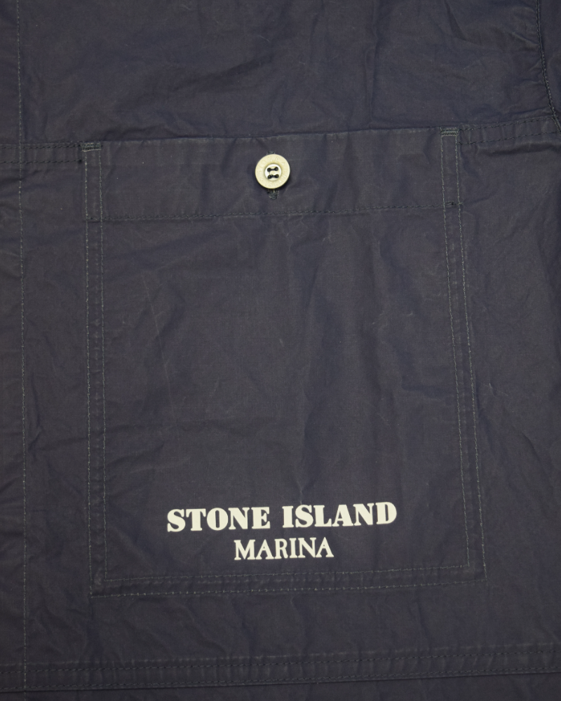 Stone Island Marina Long Sleeve Overshirt Blue detail view