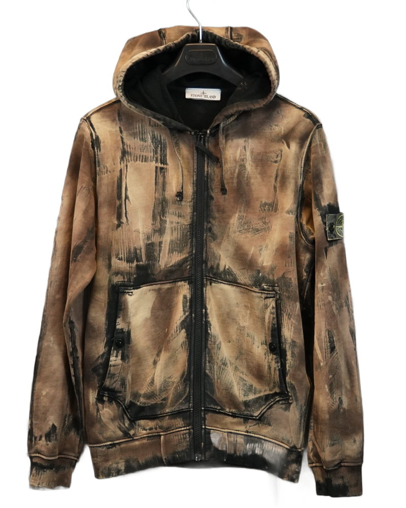 Stone island x Snowbeast Custom Full Zip Hooded Sweatshirt front view