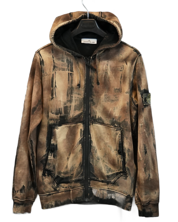 Stone island x Snowbeast Custom Full Zip Hooded Sweatshirt front view