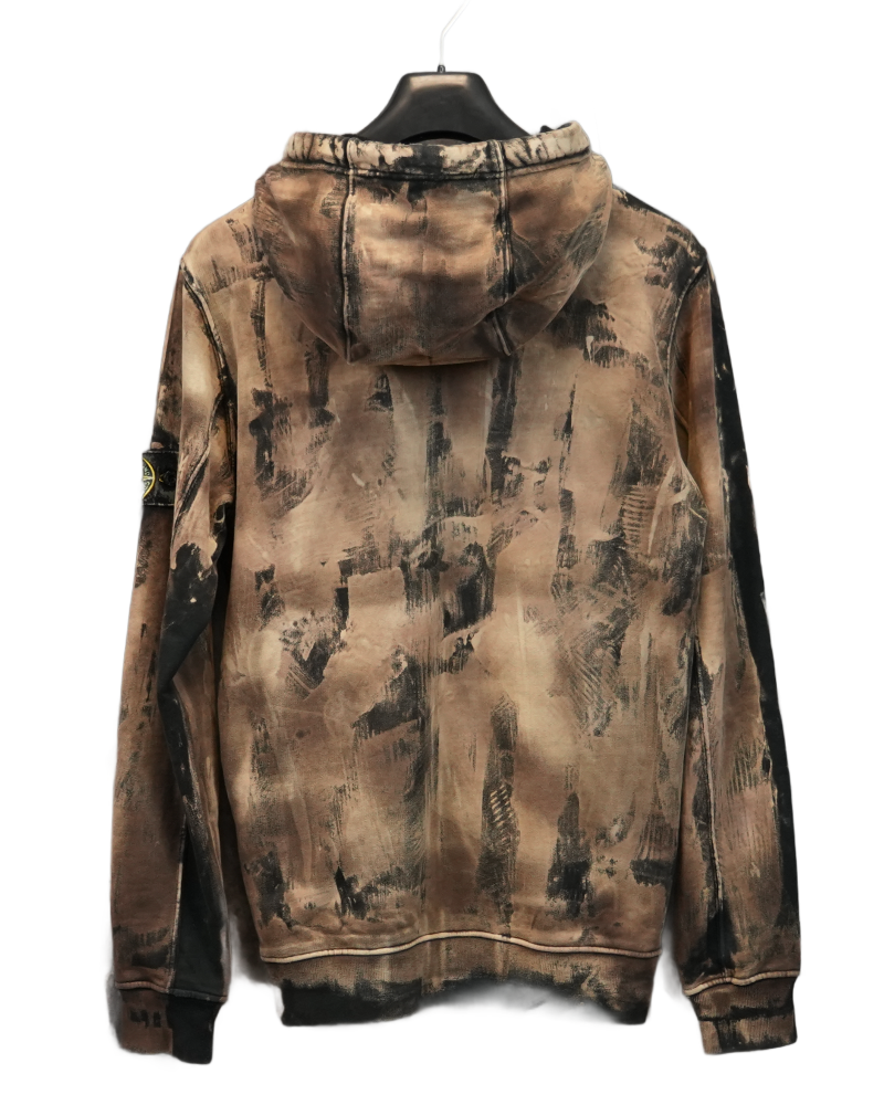 Stone island x Snowbeast Custom Full Zip Hooded Sweatshirt back view
