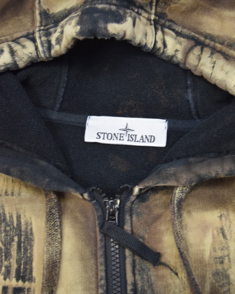 Stone island x Snowbeast Custom Full Zip Hooded Sweatshirt detail view