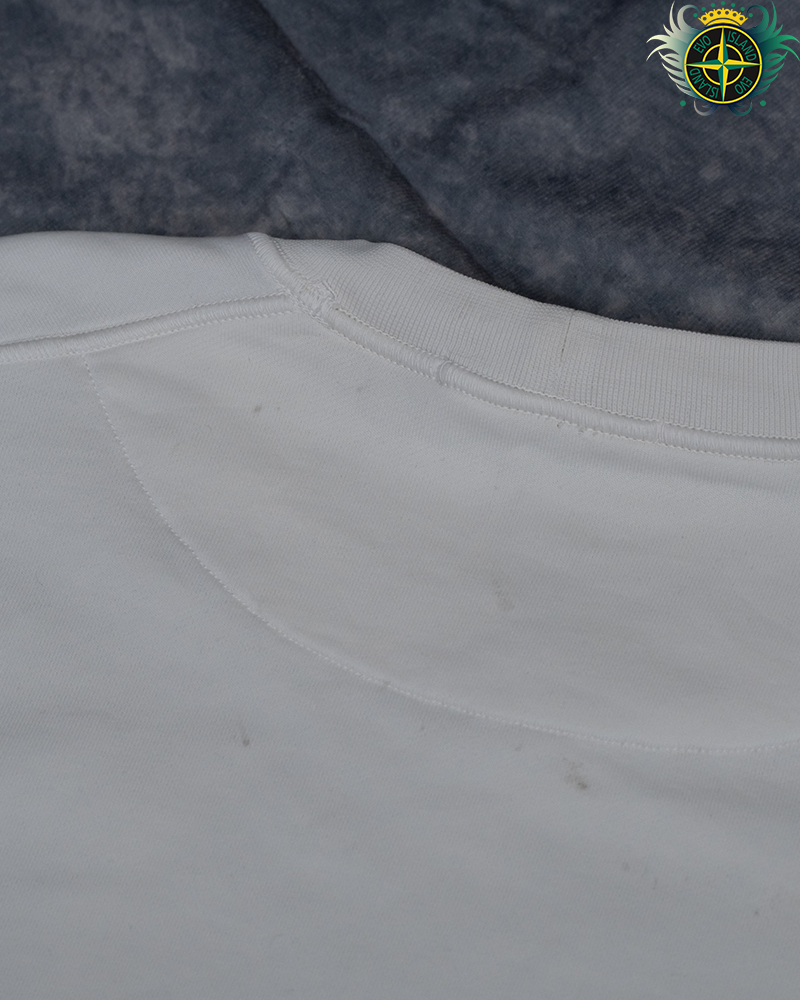 Stone Island Wrap Around Print Sweater Cream
