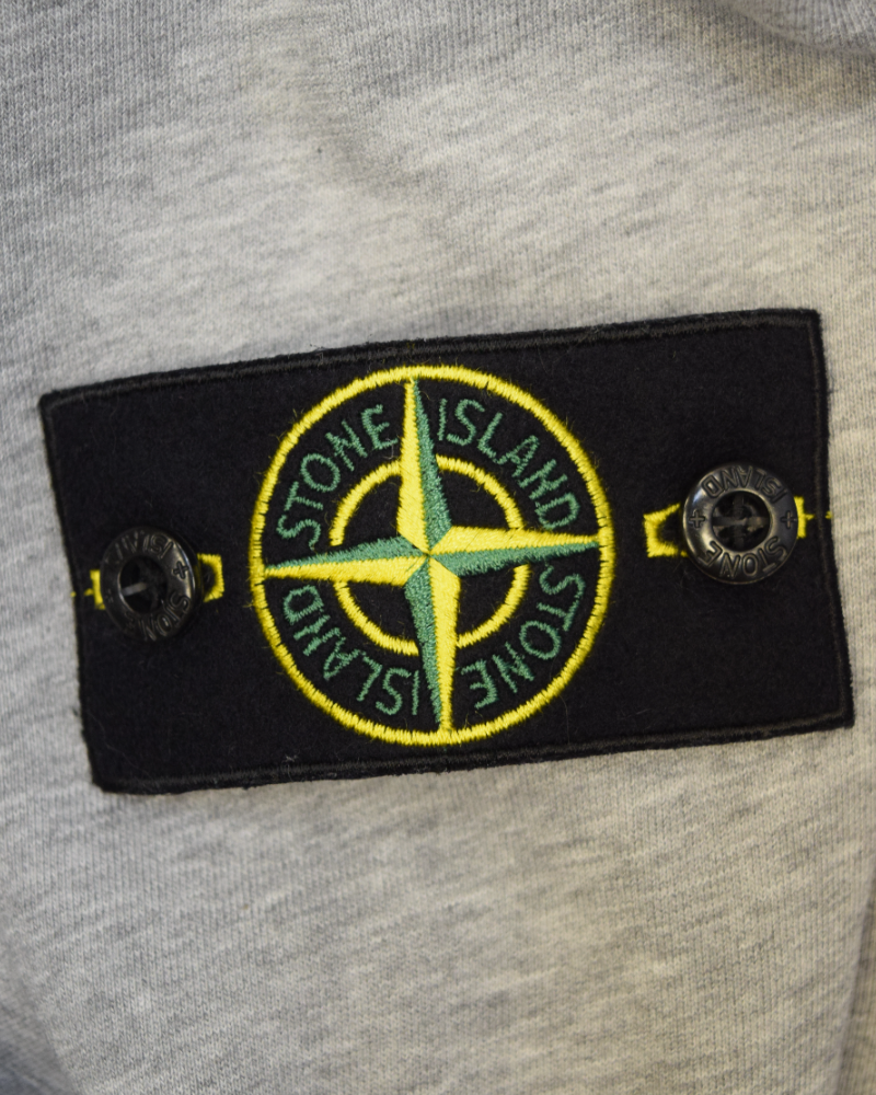 Stone Island Full Zip Hoodie Grey detail view