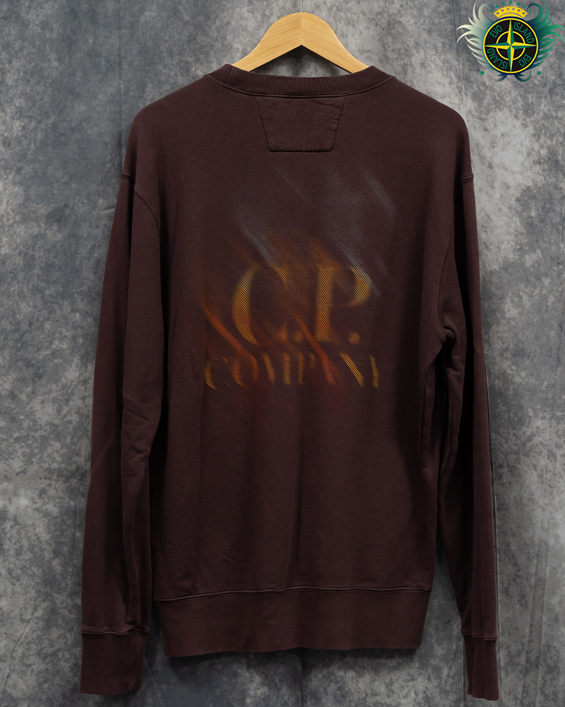 C.P Company Spray Logo Sweatshirt Burgundy
