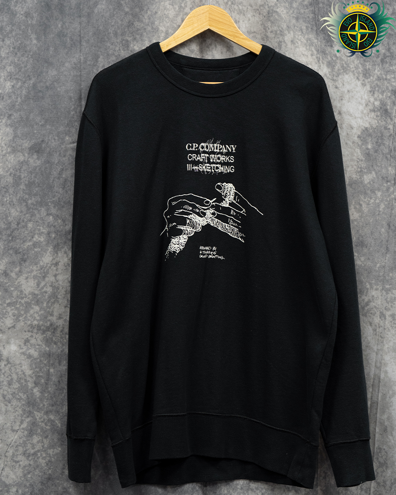 C.P Company Sketchworks Sweatshirt Black - XL