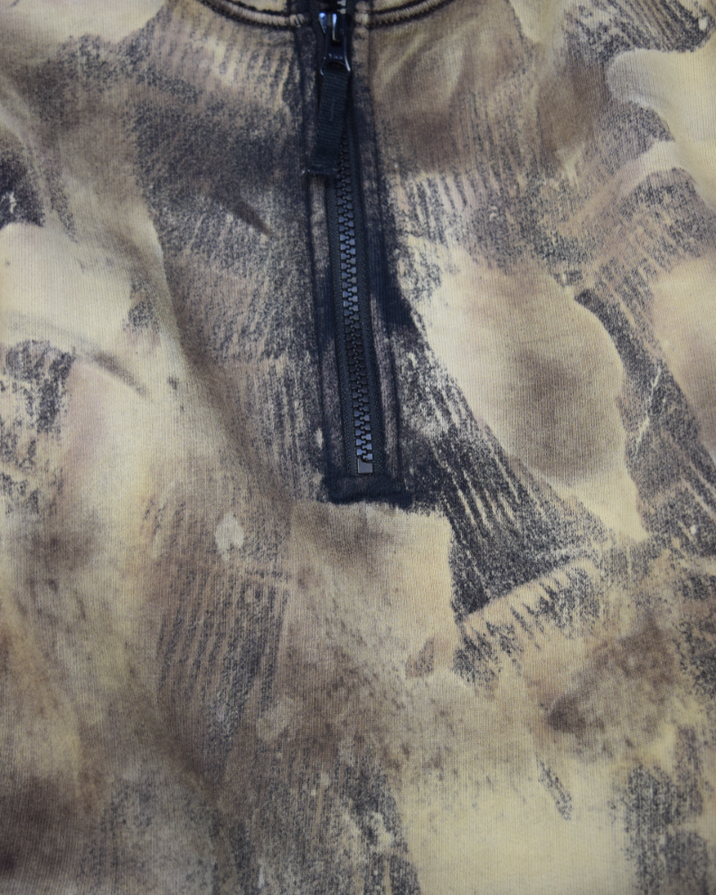 Stone island x Snowbeast Custom Quater Zip Sweatshirt detail view