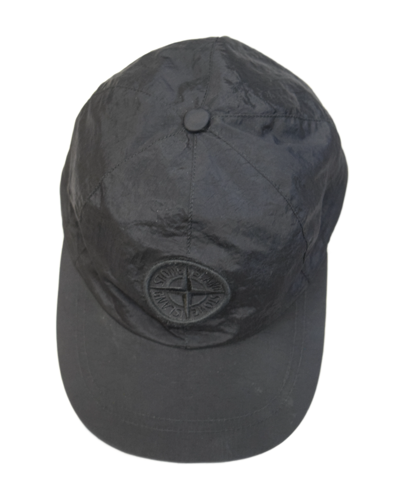 Stone Island Nylon Metal Adjustable Cap Black detail view