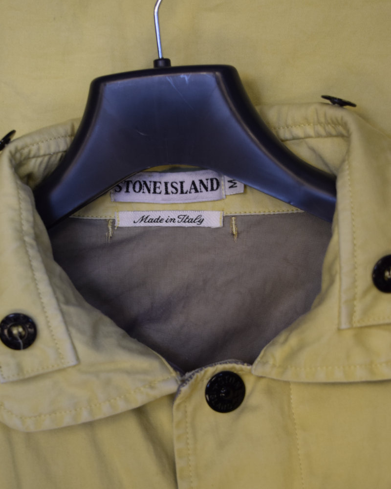 Stone Island 1995 Vintage Spalmatura Field jacket Yellow detail view