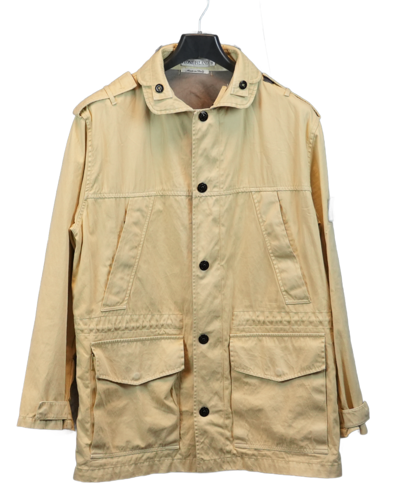 Stone Island 1995 Vintage Spalmatura Field jacket Yellow front view