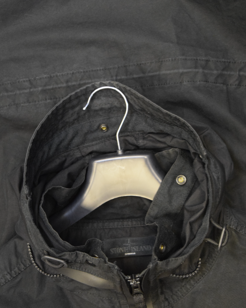 Stone Island Ghost Piece Weatherproof Cotton Jacket Black detail view