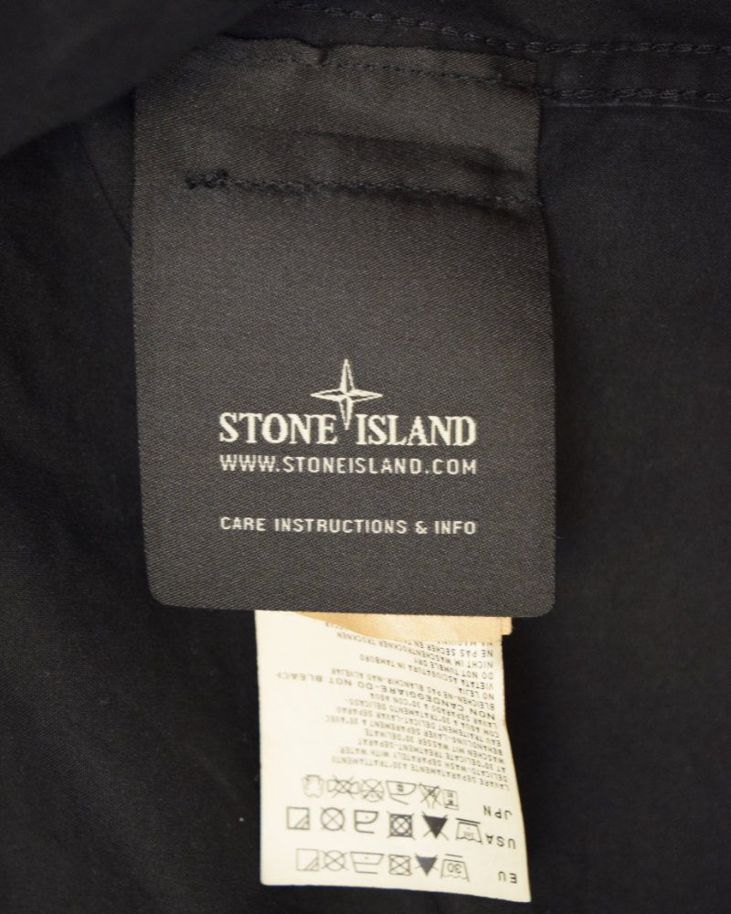 Stone Island Ghost Piece Weatherproof Cotton Jacket Black detail view