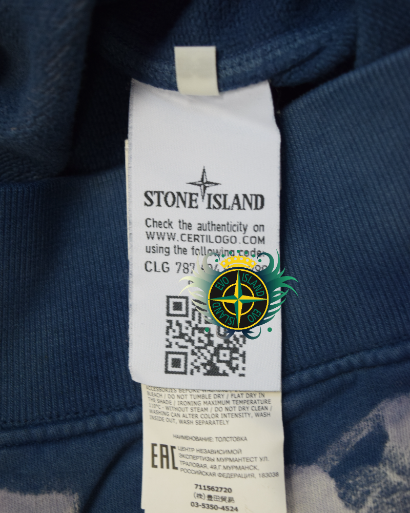 Stone Island Snowbeast Customs crewneck detail view