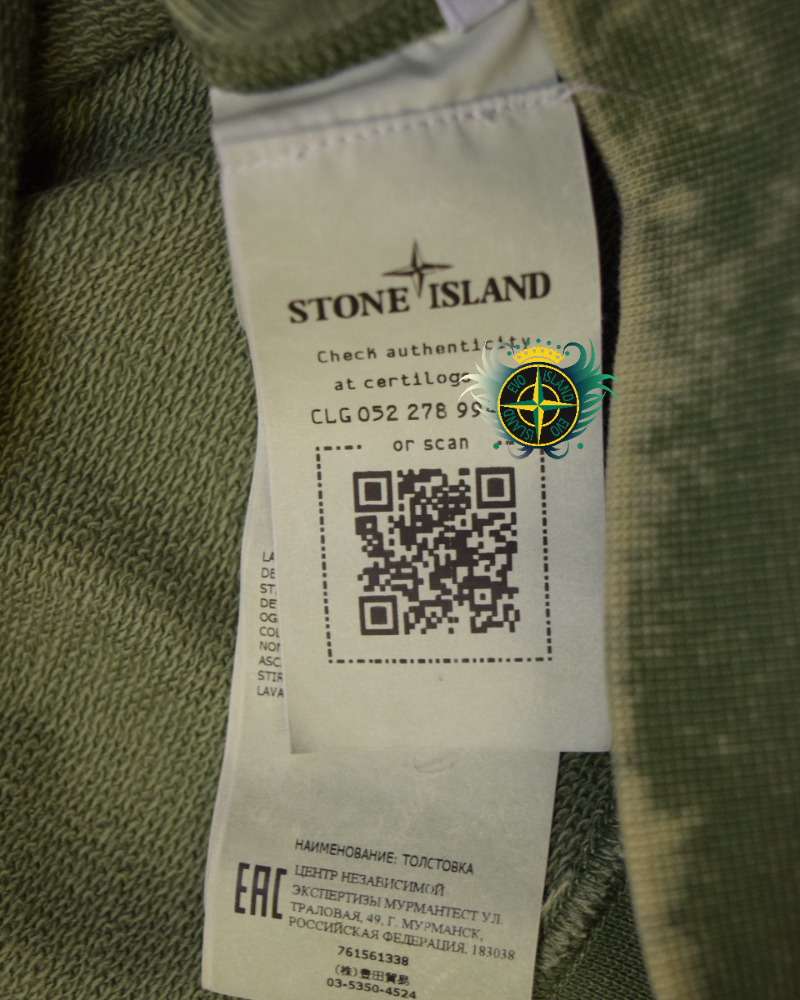 Stone Island OVD Hoodie Green detail view