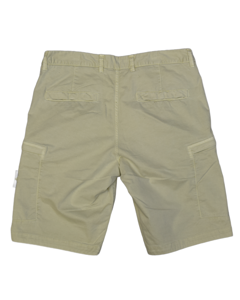 Stone Island Cargo Shorts Cream back view