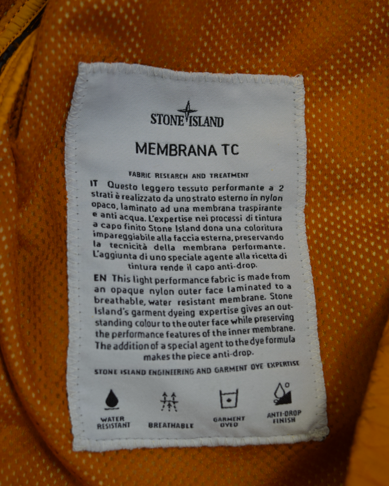 stone island Membrana - TC orange detail view