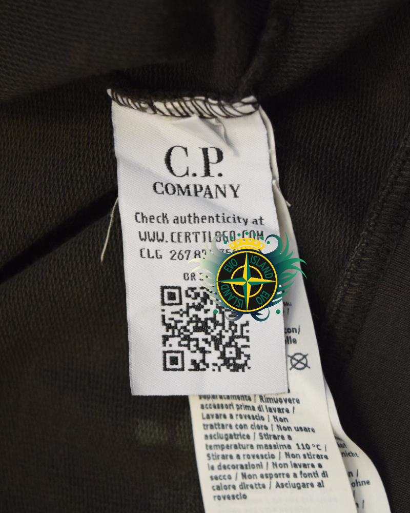 C.P. Company x Snowbeast Customs crewneck detail view