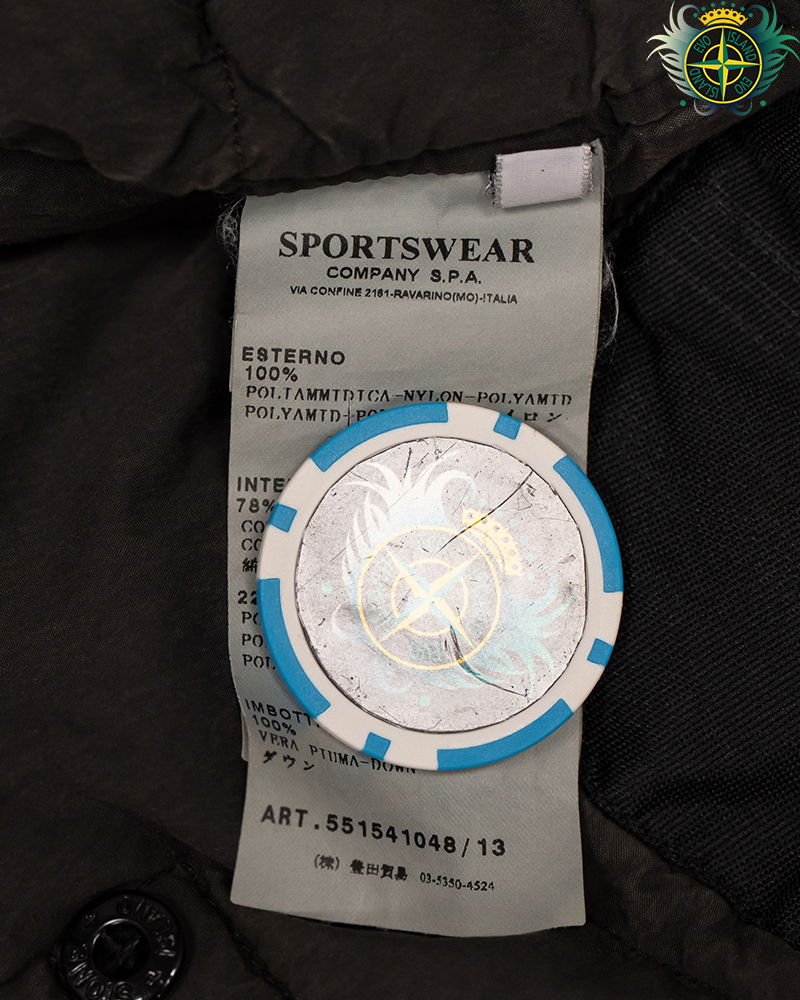 Stone Island Nylon Sheen Down Jacket Green - M