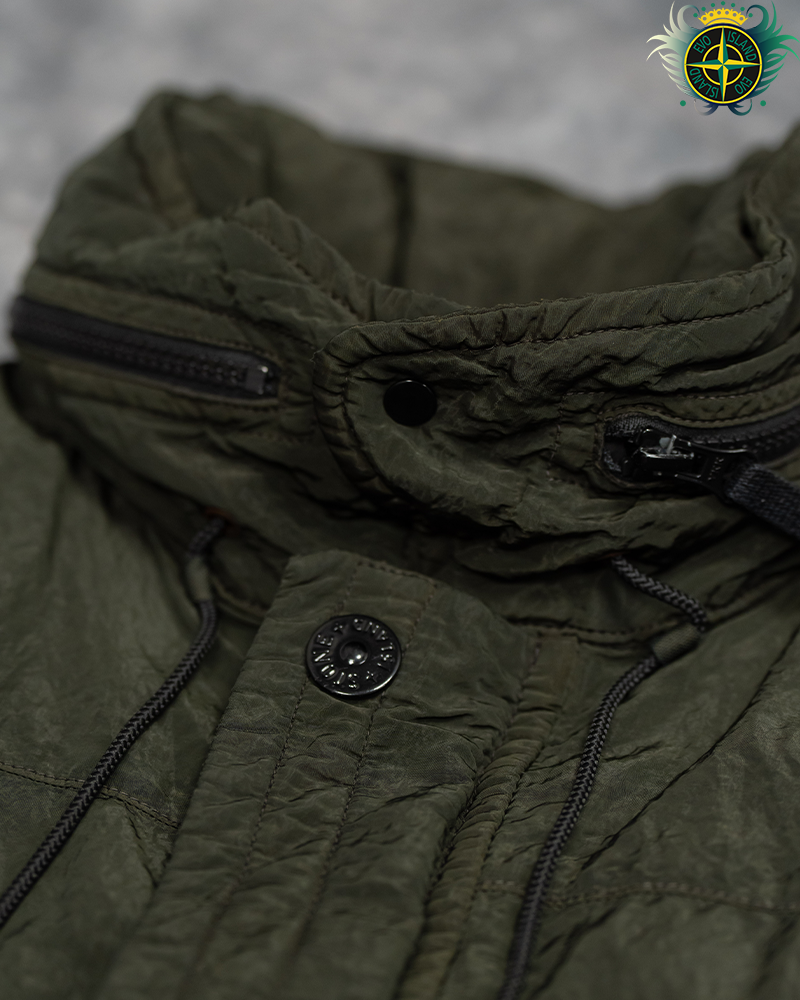 Stone Island Nylon Sheen Down Jacket Green - M