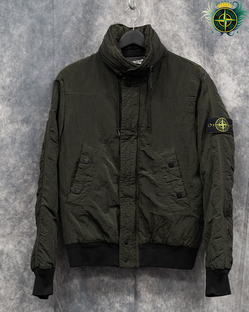 Stone Island Nylon Sheen Down Jacket Green - M