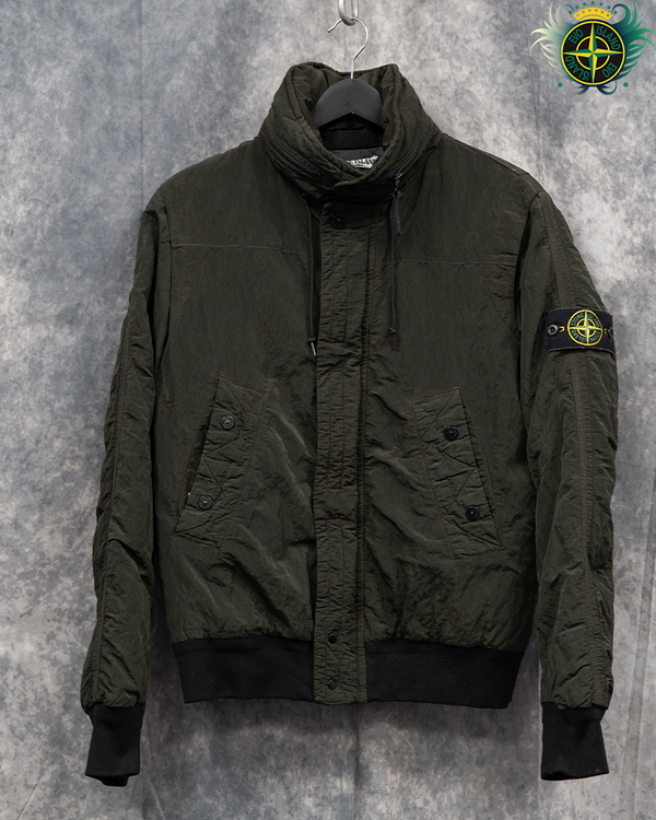 Stone Island Nylon Sheen Down Jacket Green - M