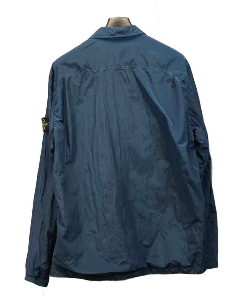 Stone Island Nylon Metal Double Layer Overshirt Blue back view