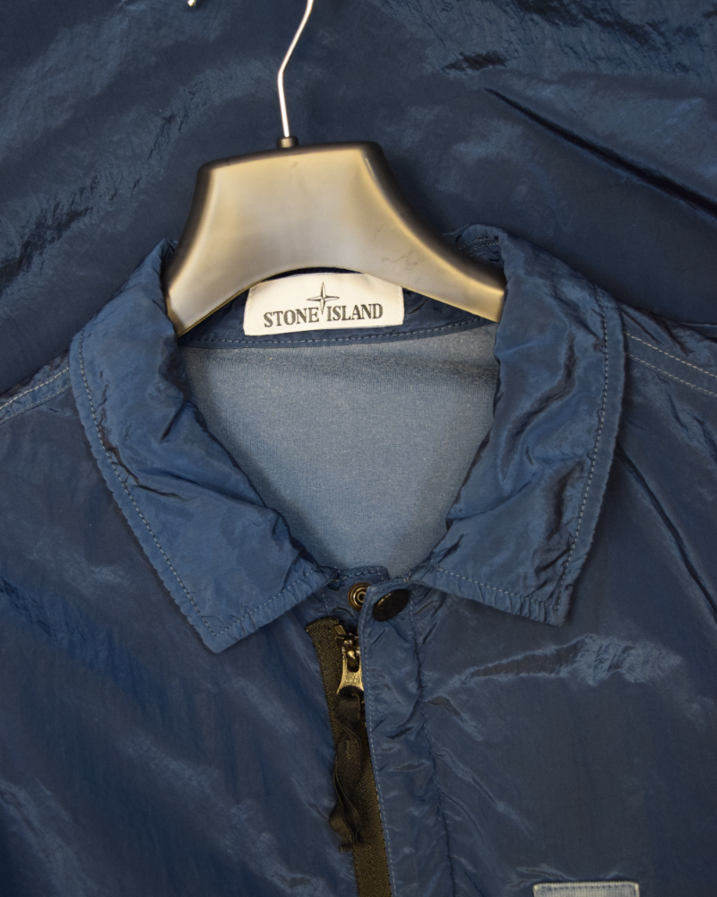 Stone Island Nylon Metal Double Layer Overshirt Blue detail view