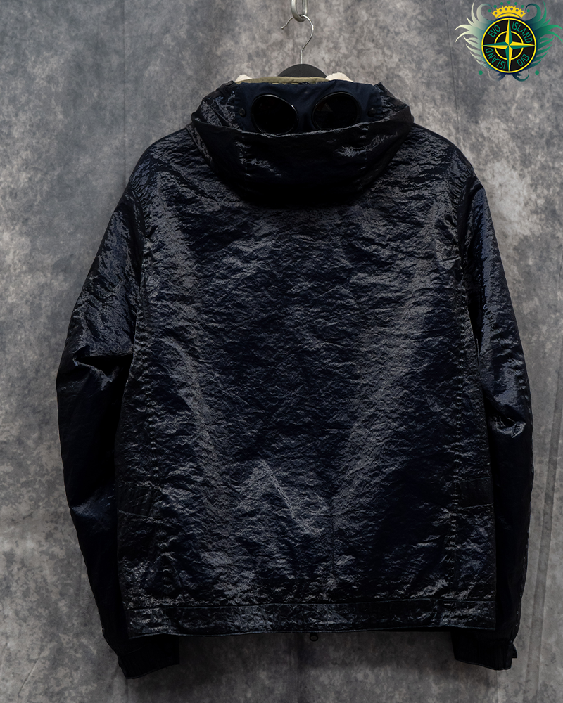 C.P Company Kan-D Shearling Goggle Jacket Navy Blue - L