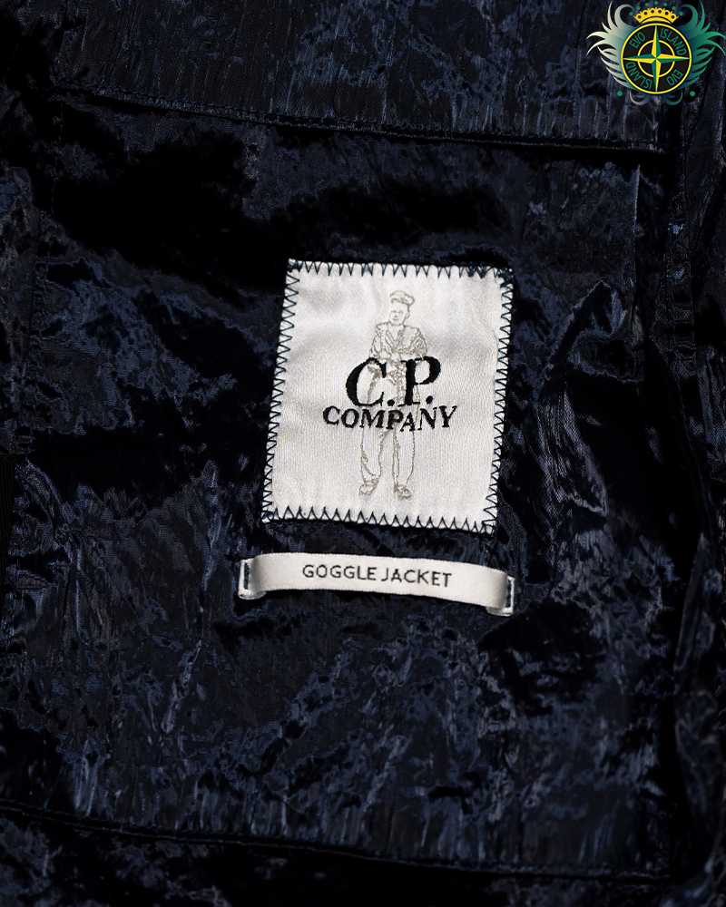 C.P Company Kan-D Shearling Goggle Jacket Navy Blue - L