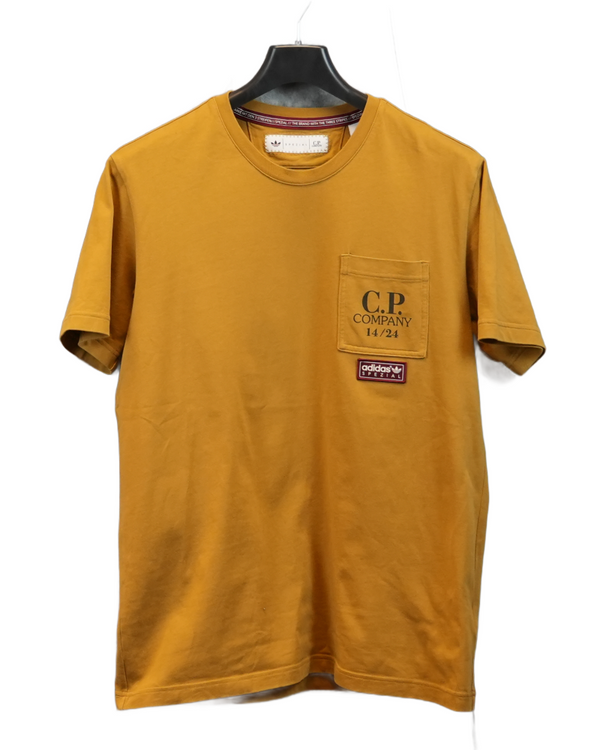 C.P Company C.P Company x Adidas Spezial T-Shirt Mustard front view