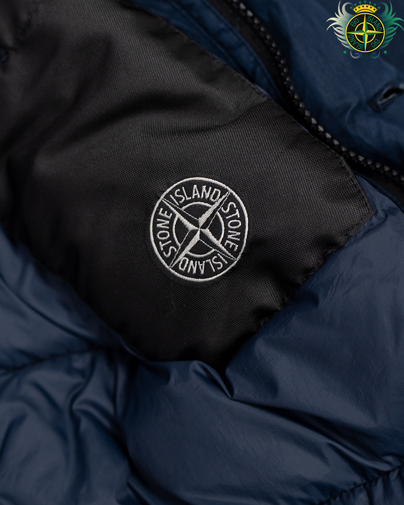 Stone Island 50 Fili Resinata Down-TC Coat Navy Blue - L