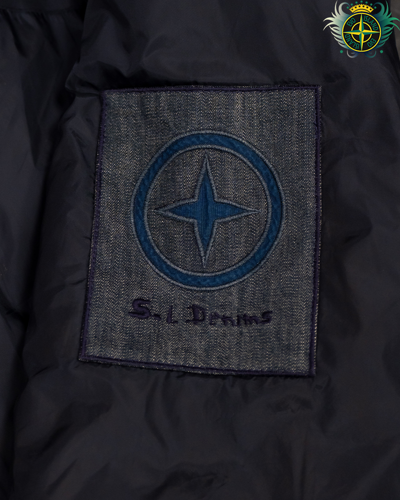 Stone Island Vintage Denims Down Jacket Navy Blue