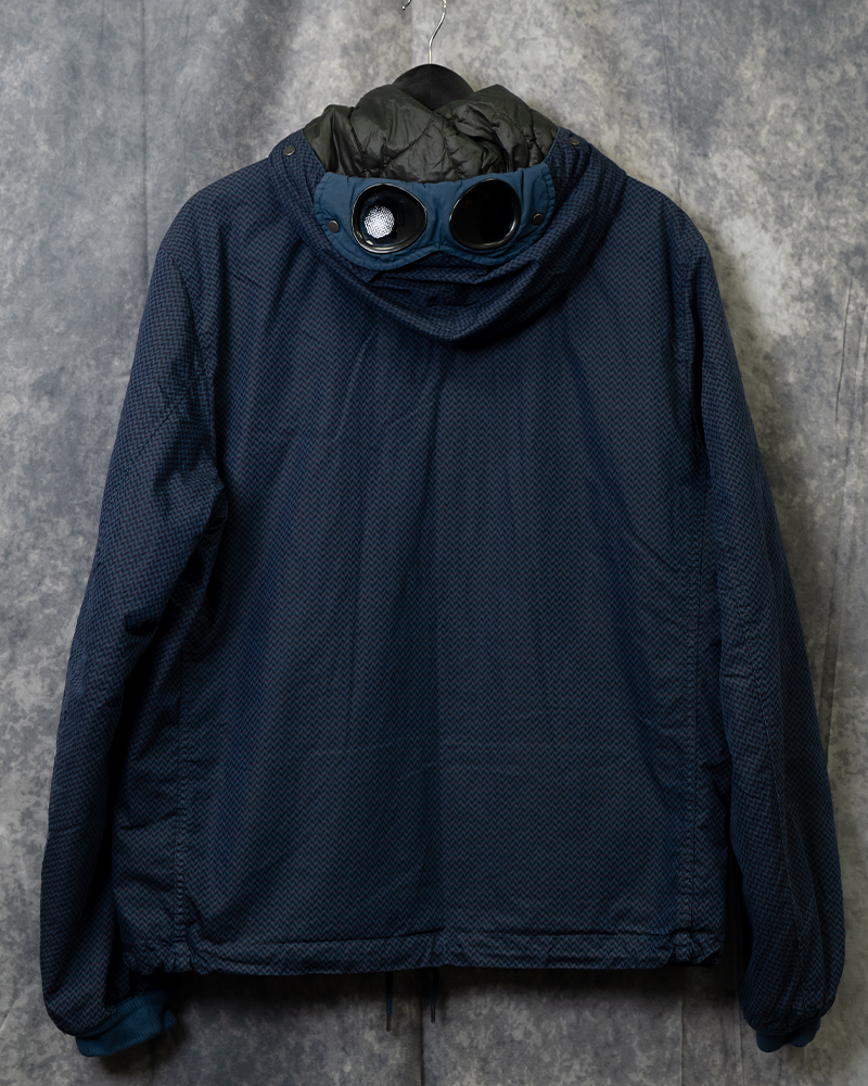 C.P Company Hounds Tooth Goggle Primaloft Jacket Blue - XL