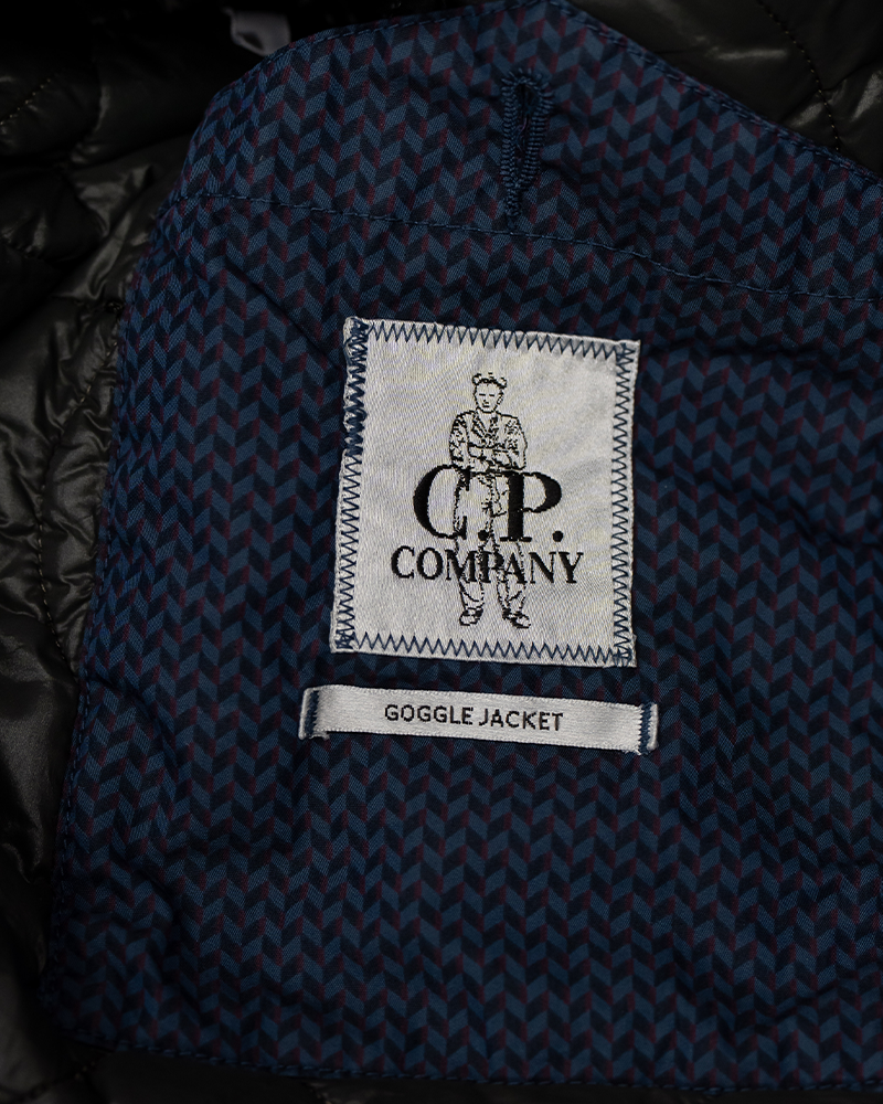 C.P Company Hounds Tooth Goggle Primaloft Jacket Blue - XL