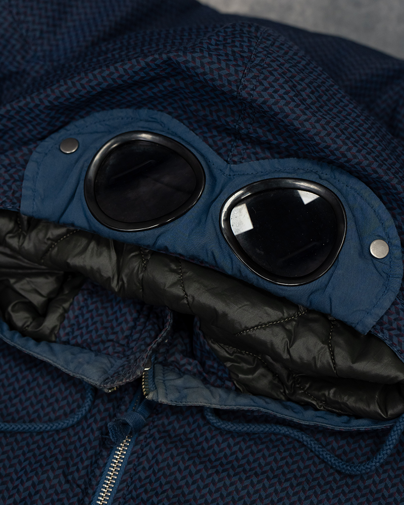 C.P Company Hounds Tooth Goggle Primaloft Jacket Blue - XL