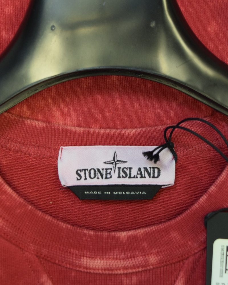 Stone Island OVD Crewneck Sweatshirt Red detail view