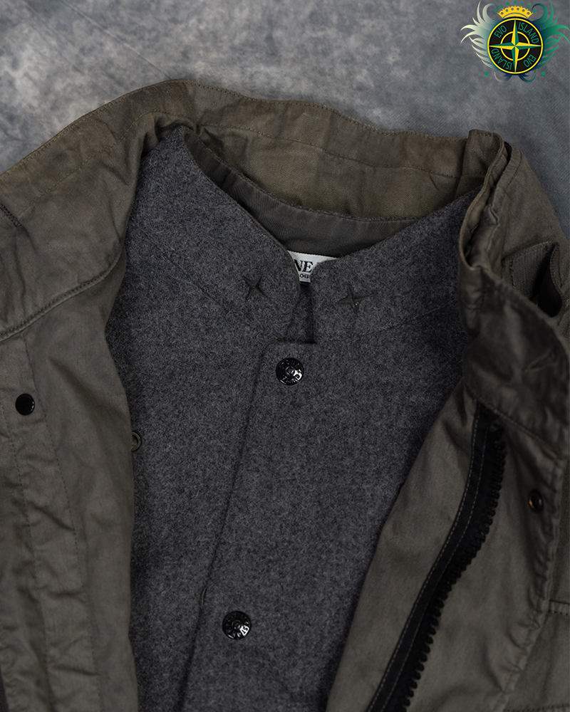 Stone Island 2005 Lino Mixed Field jacket Khaki - XL
