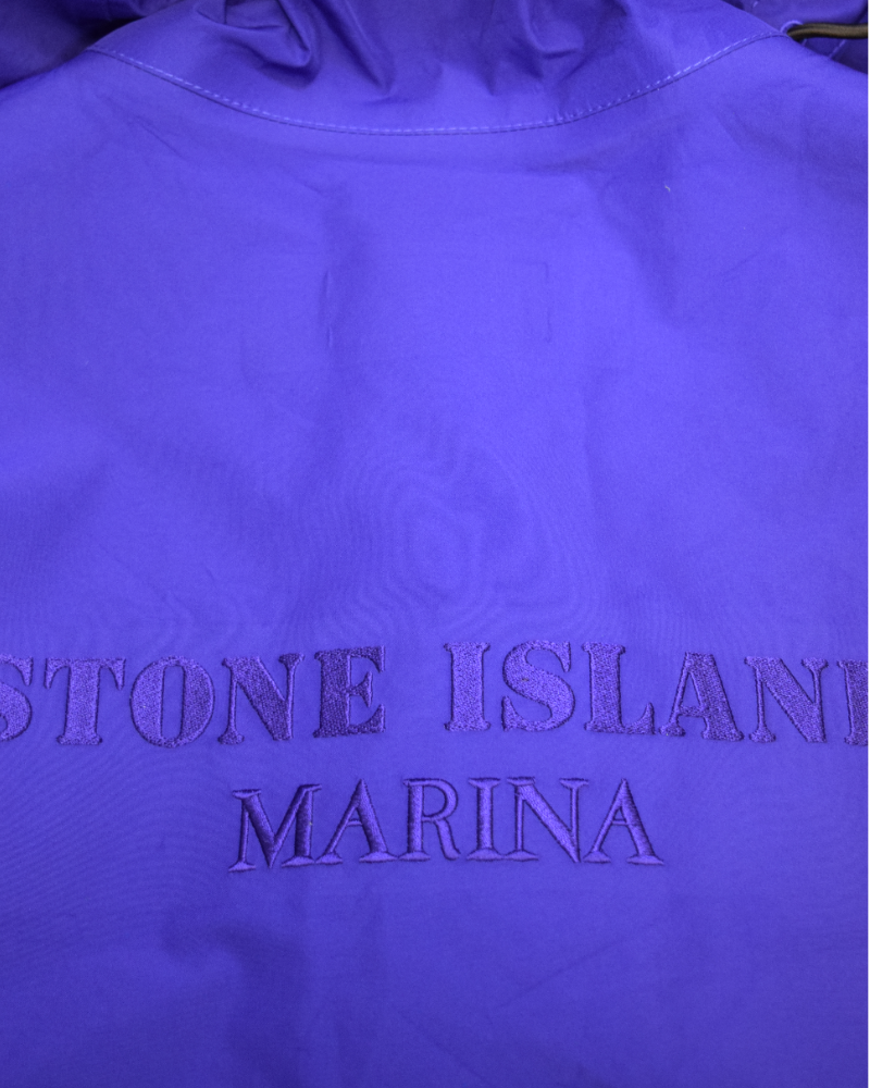Stone Island Marina Goretex Gilet with Bag Blue detail view
