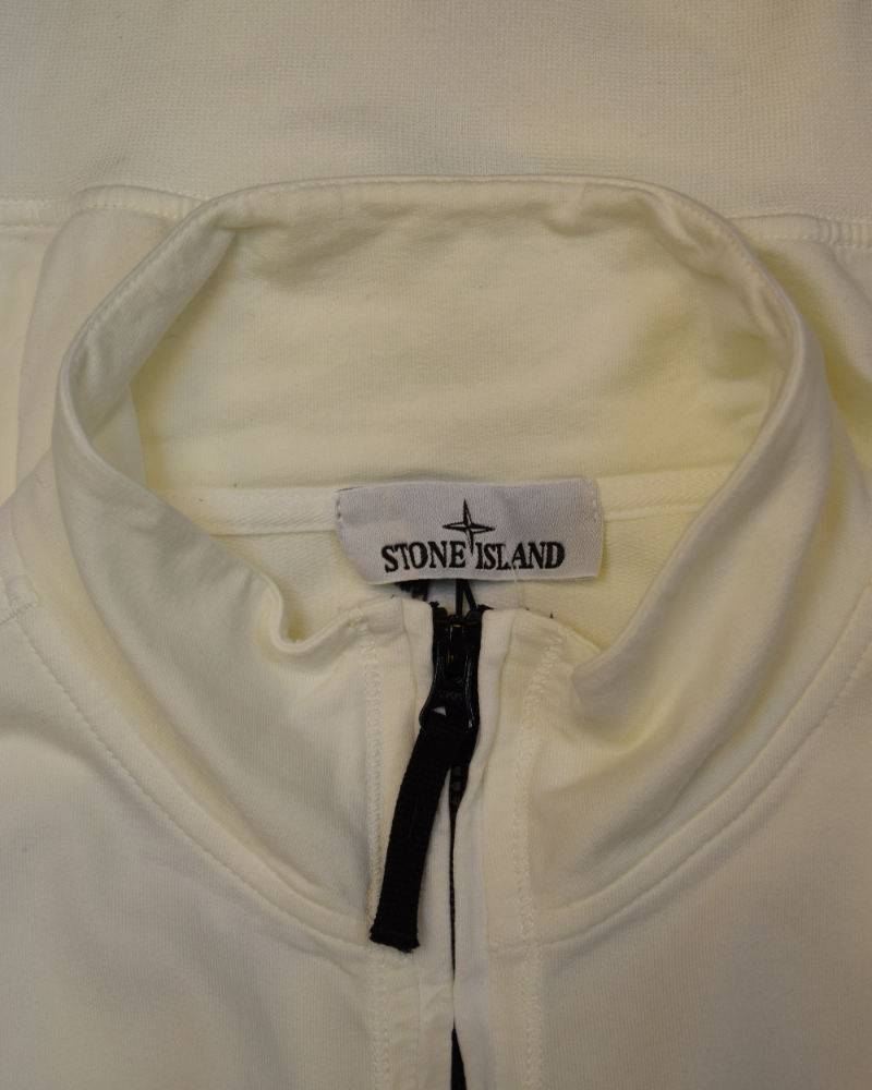 Stone Island Zip Up Jacket White detail view