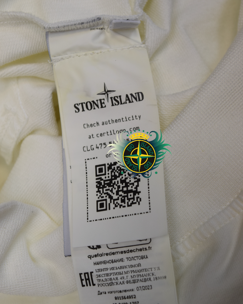 Stone Island Zip Up Jacket White detail view
