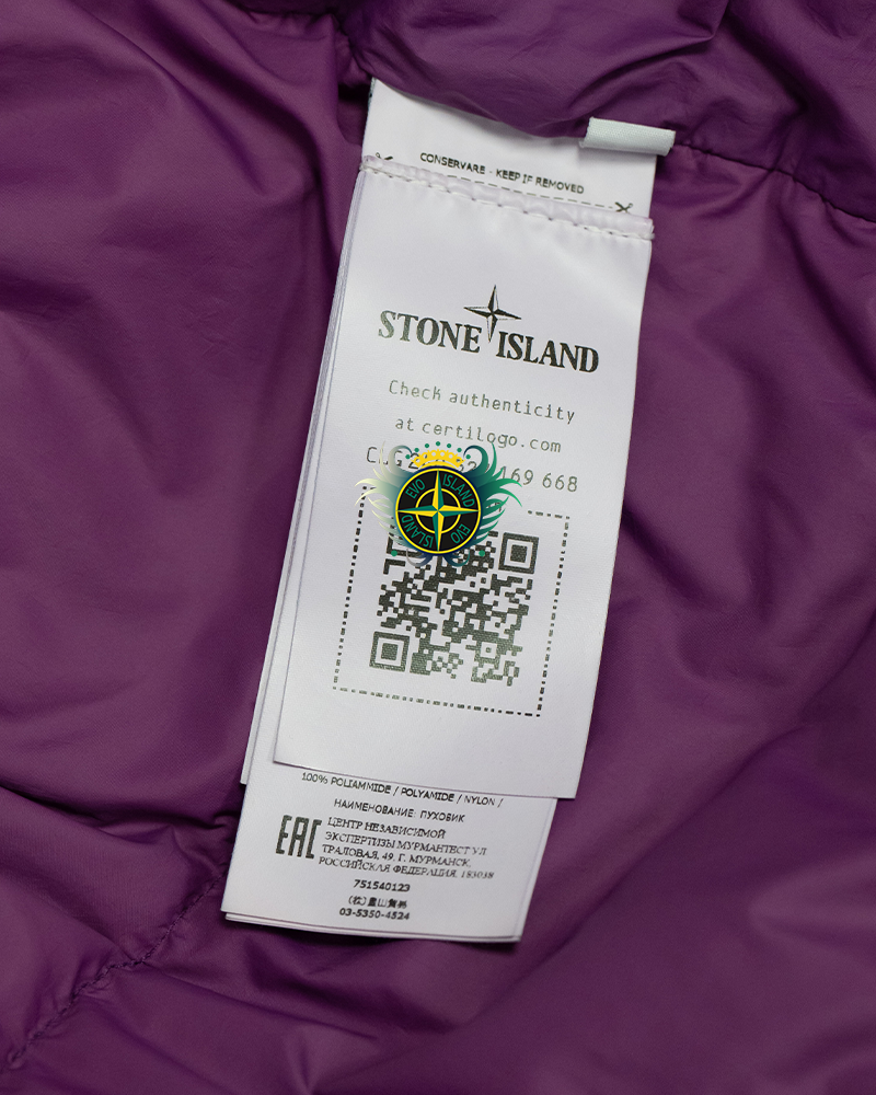 Stone Island Crinkle Reps NY Down Jacket Purple - L