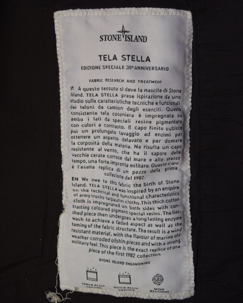 Stone Island 30 Anni Tela Stella Smock Navy Blue detail view
