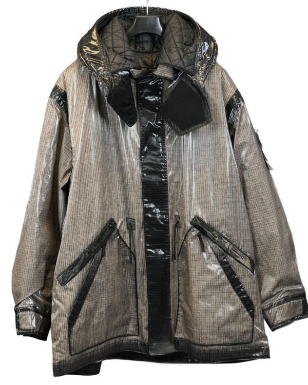 Stone Island Uneven Ripstop Prismatica Grey front view
