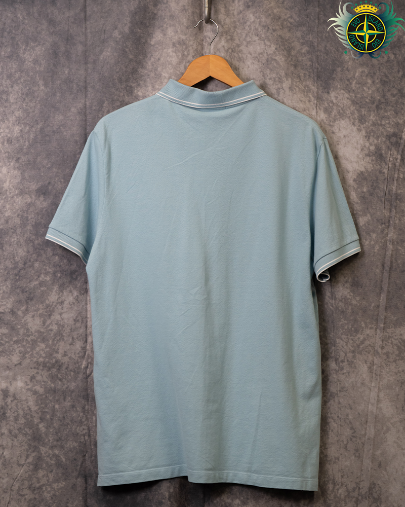Stone Island Compass Logo Polo Shirt Blue - XL