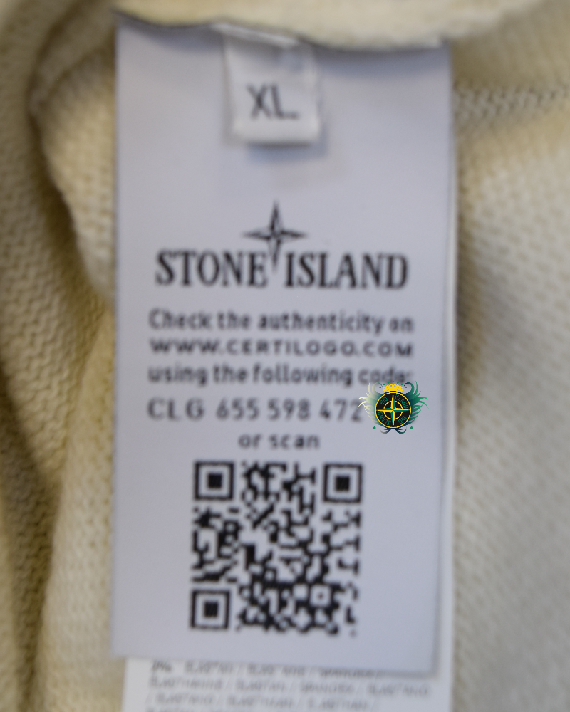 Stone Island Lana/Alpaca Woll Knit Cream detail view