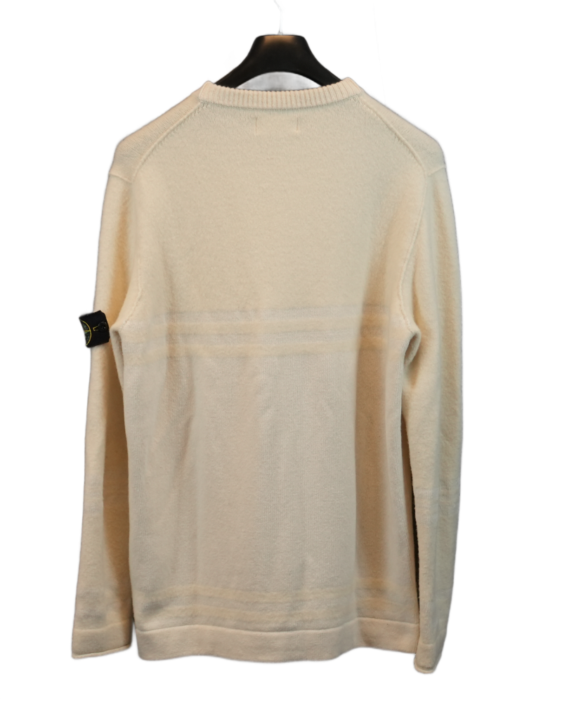 Stone Island Lana/Alpaca Woll Knit Cream back view