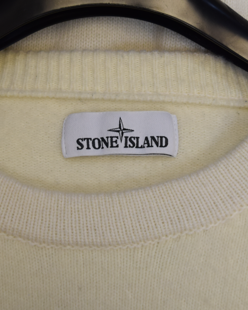 Stone Island Lana/Alpaca Woll Knit Cream detail view